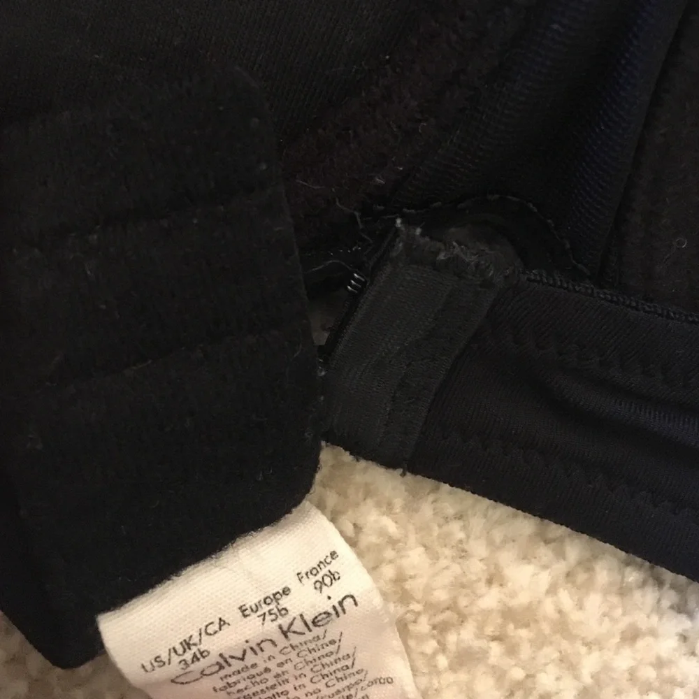 Calvin Klein Black Strapless Bra